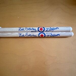Zildjian Zak Starkey Signature Drumsticks - Natural Wood with Blue & Red Logo